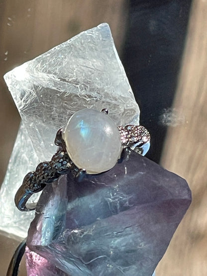 Lunar Serenity Moonstone Ring